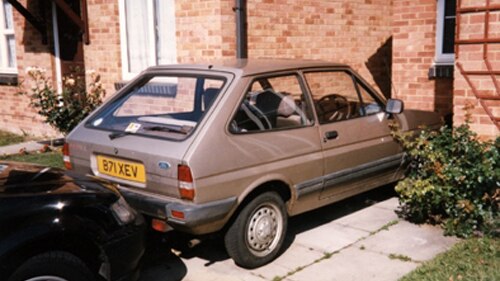Webber was driving this Ford Fiesta while he struggled to break into Formula One.