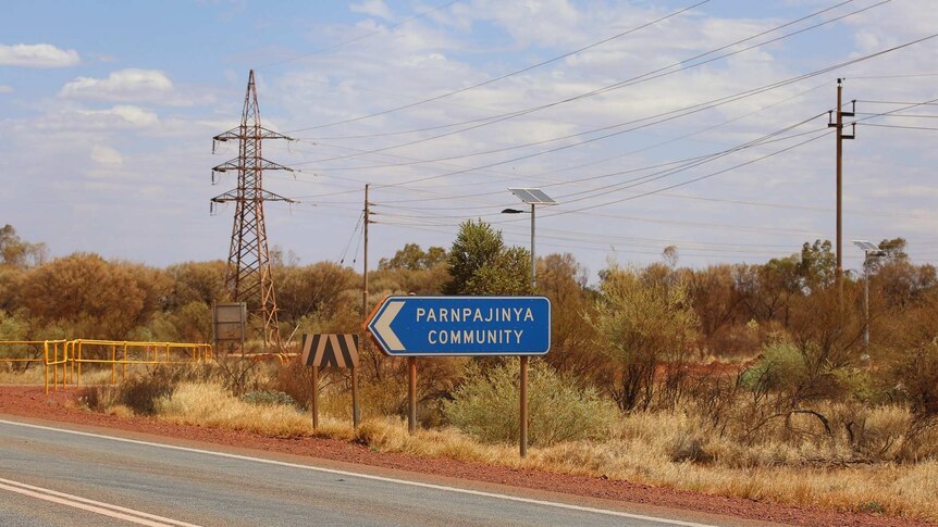 Road sign for Parnpajinya Community.