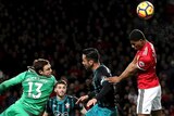 Marcus Rashford misses a chance for Manchester United