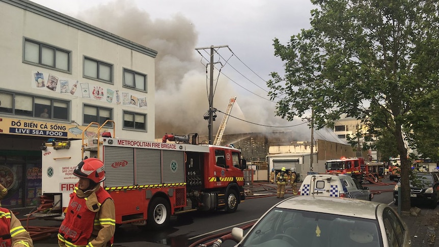 Little Saigon market fire in Footscray