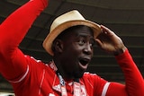 Middlesbrough's Albert Adomah celebrates with fans