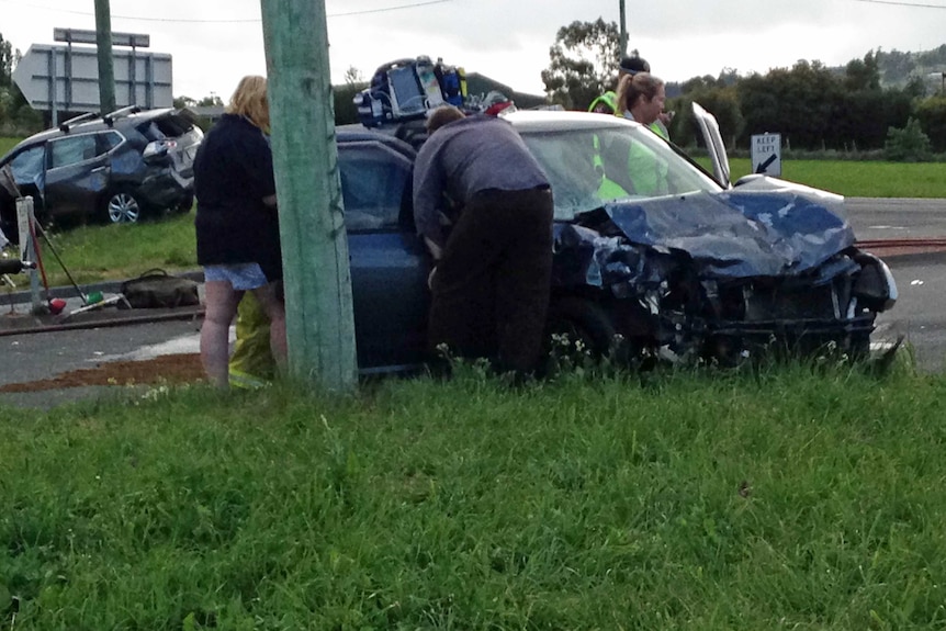 Two-vehicle crash in Kingston