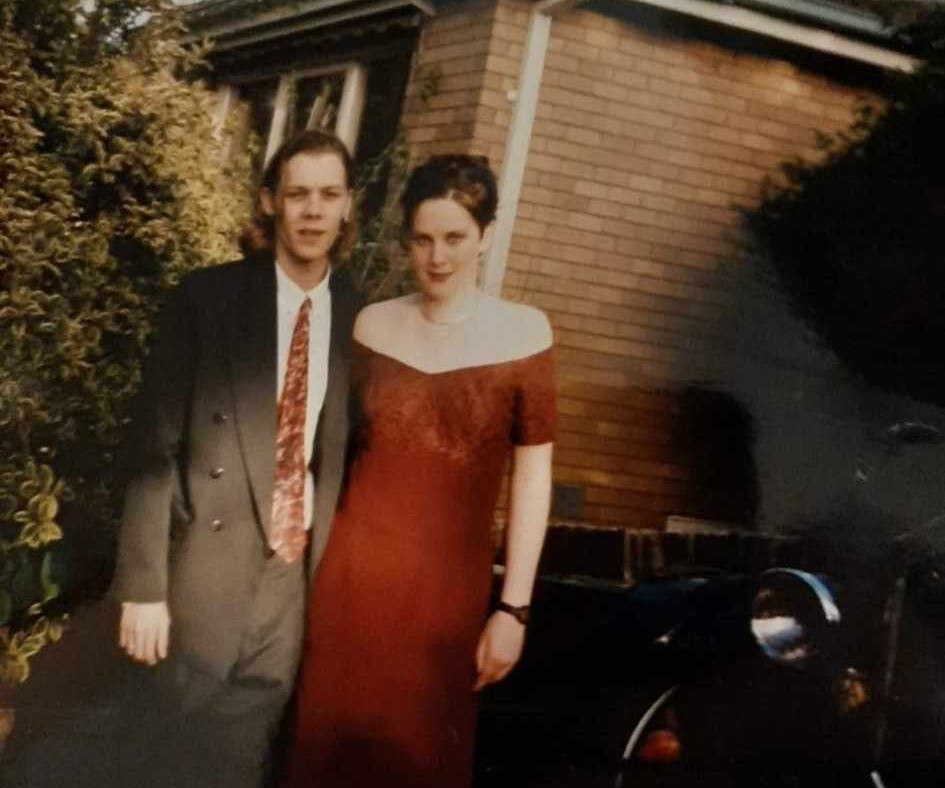 Carlie Davies dressed for Year 11 formal with her now partner