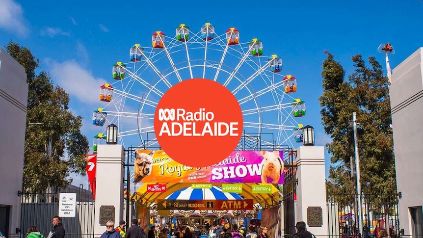 Royal Adelaide Show ferris wheel and ABC Radio Adelaide logo