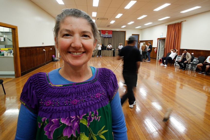Rosie Barry standing in the Forth hall, northern Tasmania