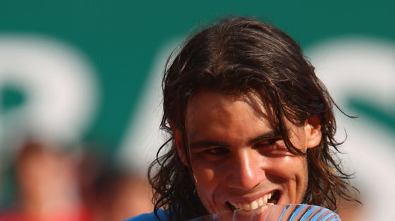 Rafael Nadal celebrates victory in Monte Carlo