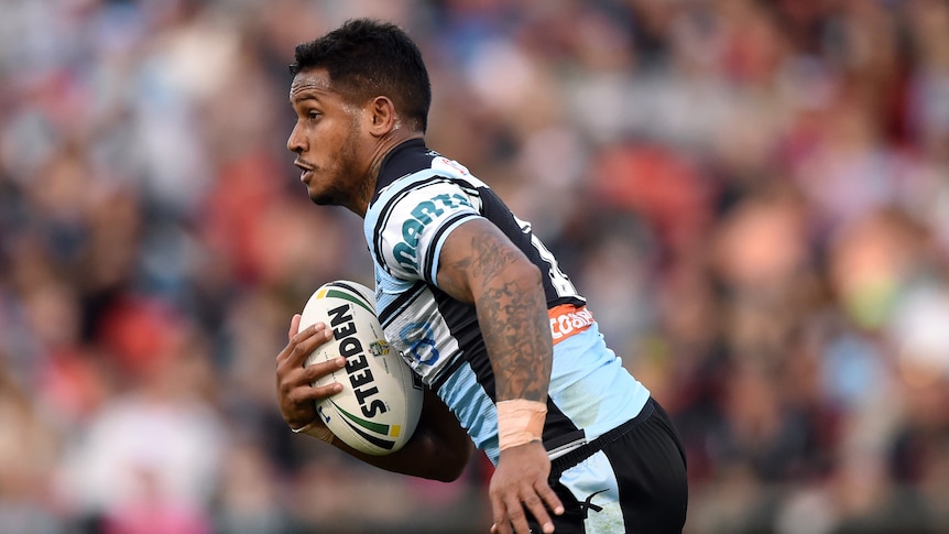 Ben Barba takes on the Penrith defence