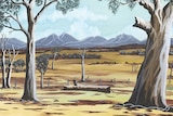 A Bella Kelly painting of the Stirling Ranges.