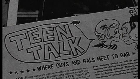 Page of magazine shows heading "Teen Talk"
