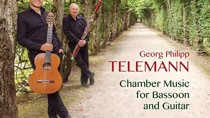 Album cover of Telemann: Chamber Music For Bassoon and Guitar showing Rainer Seidel (bassoon), Daniel Valentin Marx (guitar)