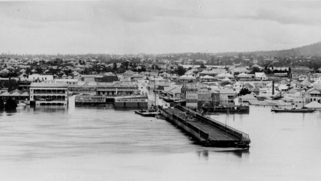 View of South Brisbane during the 1893 flood