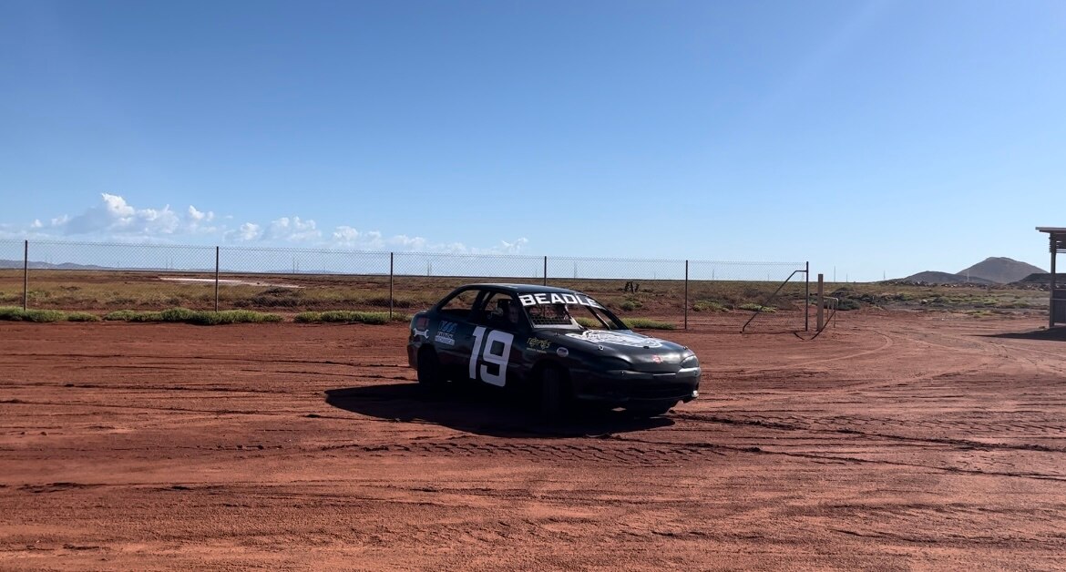 12 year old Pilbara Speedway racer Katie Beadle is setting the track on ...