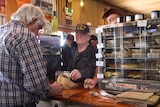 Customers at the counter at the Birdsville bakery on September 3, 2015