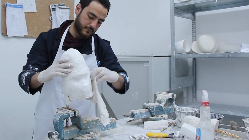 Humam Sadek is studying a bachelor's degree in prosthetics.