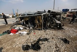 A British embassy vehicle is hit by a suicide blast