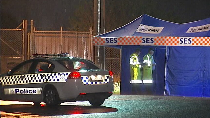 Police at the scene of Melbourne shooting