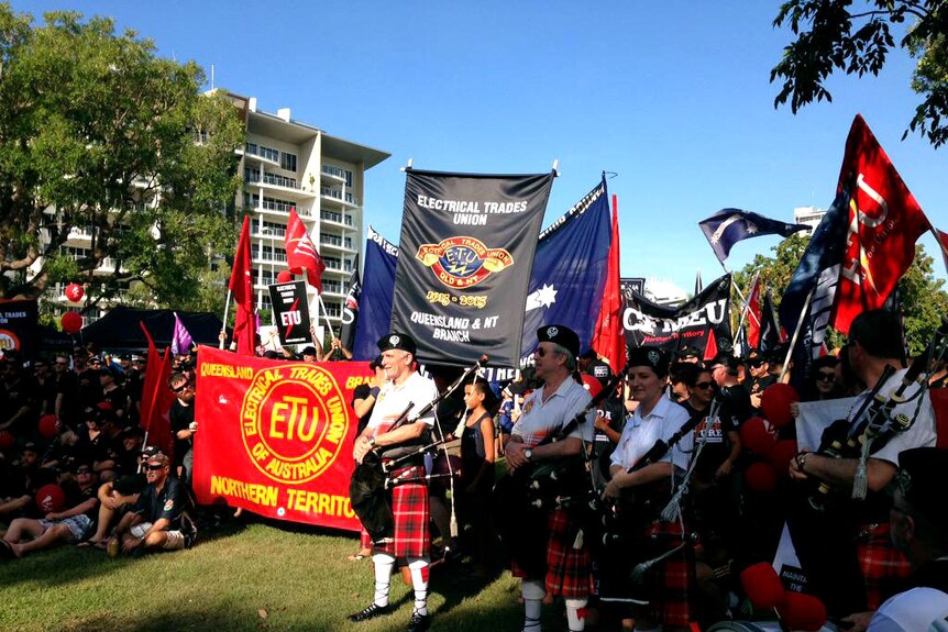 A May Day march in Darwin