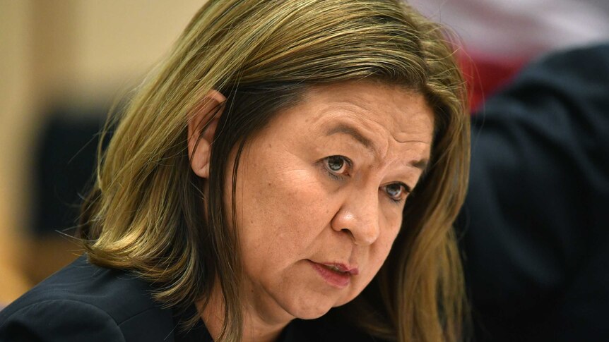 ABC managing director Michelle Guthrie attends Senate Estimates at Parliament House.