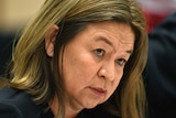 ABC managing director Michelle Guthrie attends Senate Estimates at Parliament House.