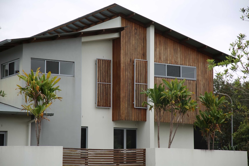 an image of a house with timber materials.