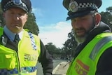 ACT Policing speak to NITV journalist at Anzac Day protest