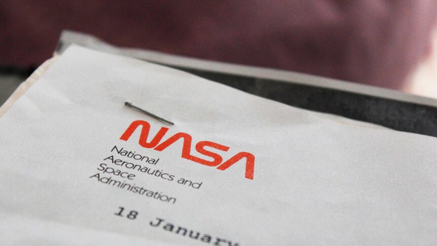 The letter Mr Crowden received from NASA