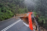 Road slippage at Megalong Road in the Megalong Valley cuts access to the area