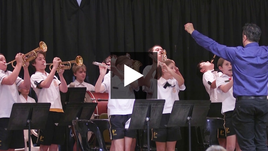 Pullenvale State School Band in performance