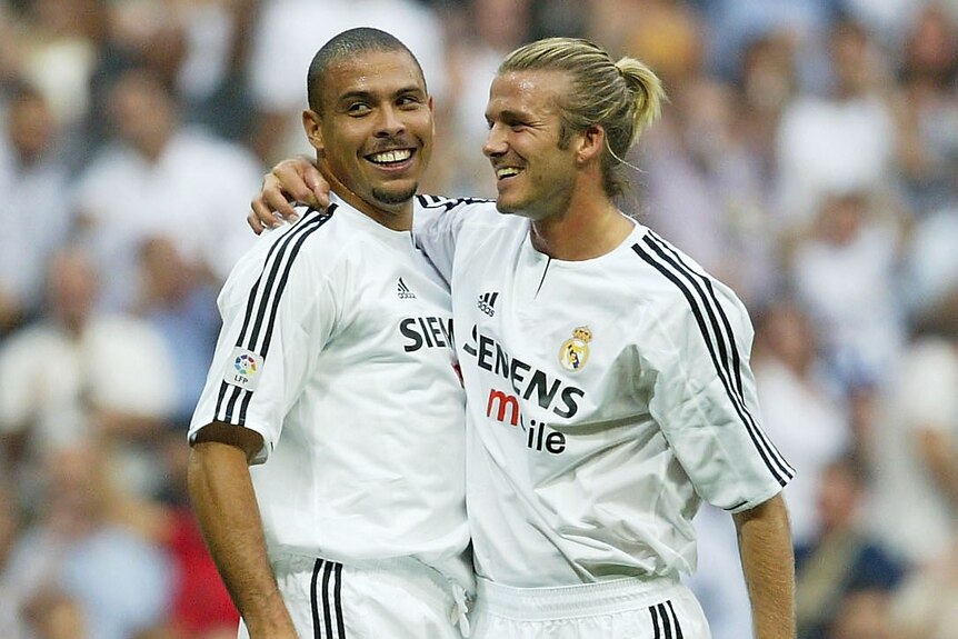 David Beckham and Ronaldo