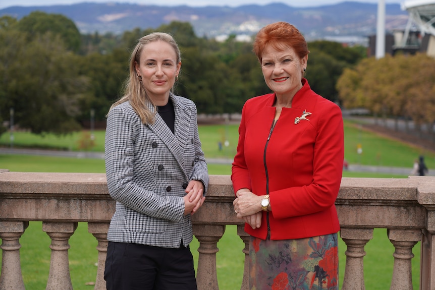 One Nation MP Sarah Game with party leader Pauline Hanson.