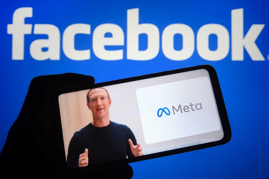 Mark Zuckerberg announcing Meta