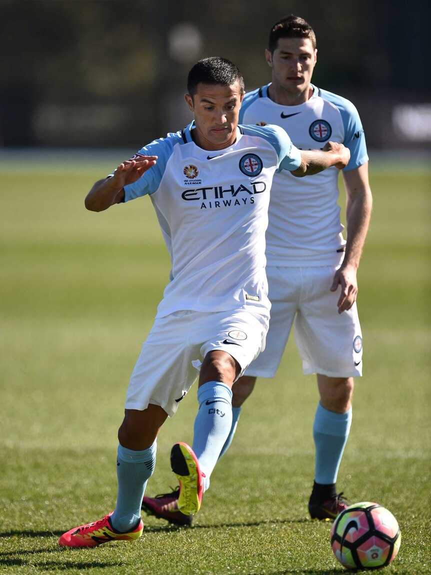 Tim Cahill trains with Melbourne City
