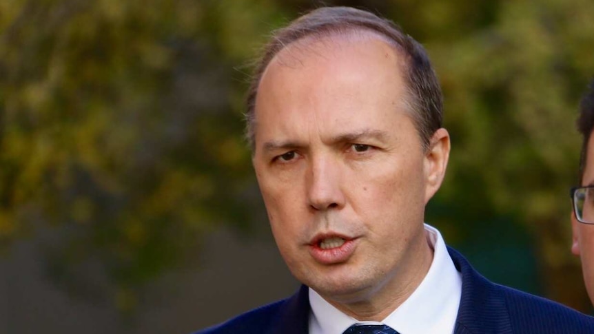 Peter Dutton speaks at a press conference