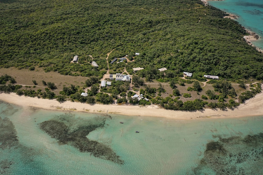 A drone image of the Lizard Island research station