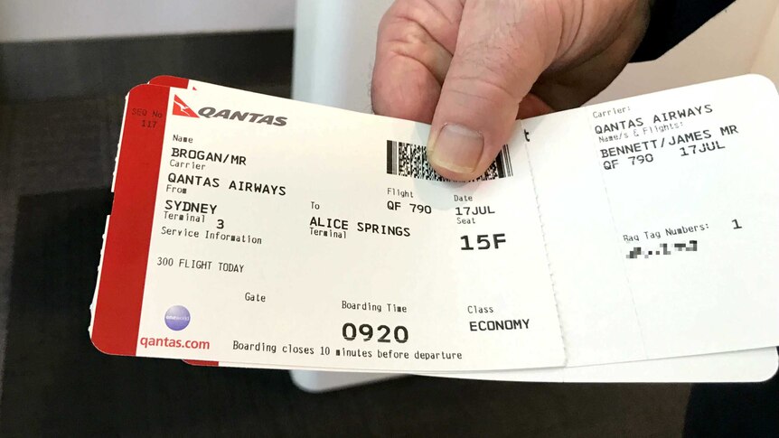 Brogan's boarding pass.