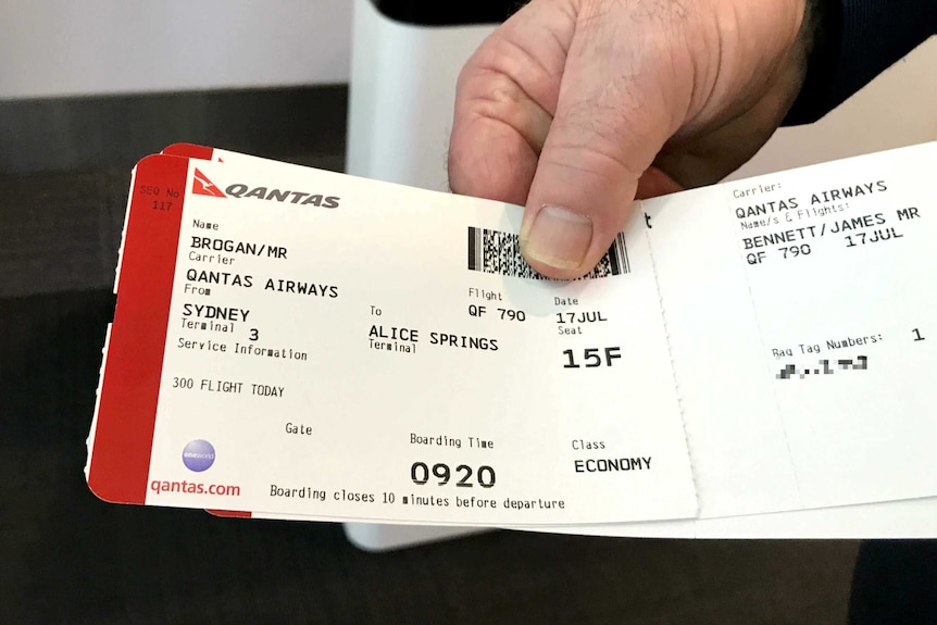 Brogan's boarding pass.