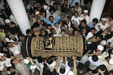 Imam Samudra's body was paraded through the streets between his local mosque and graveyard.