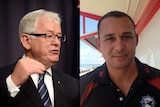 Former trade minister Andrew Robb (left) and Thomas Mayor from the Maritime Union of Australia