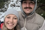 Soldier Brendon Payne with his wife Aimee on a holiday at the snow. 