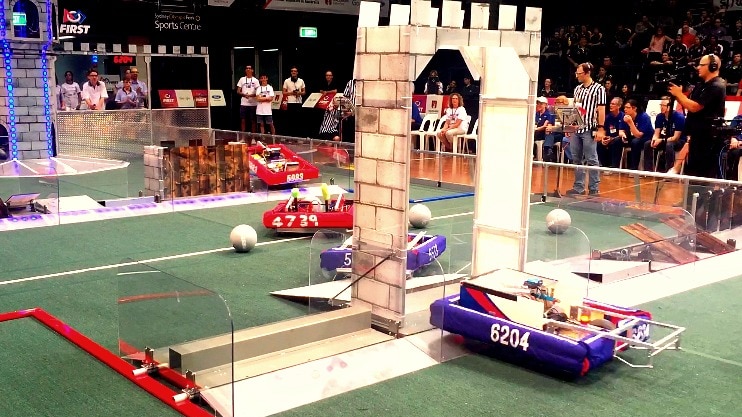 FIRST robot competition battle through the medieval setting