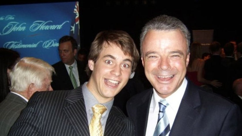 Nick Sowden (left) poses for a photo with Brendan Nelson