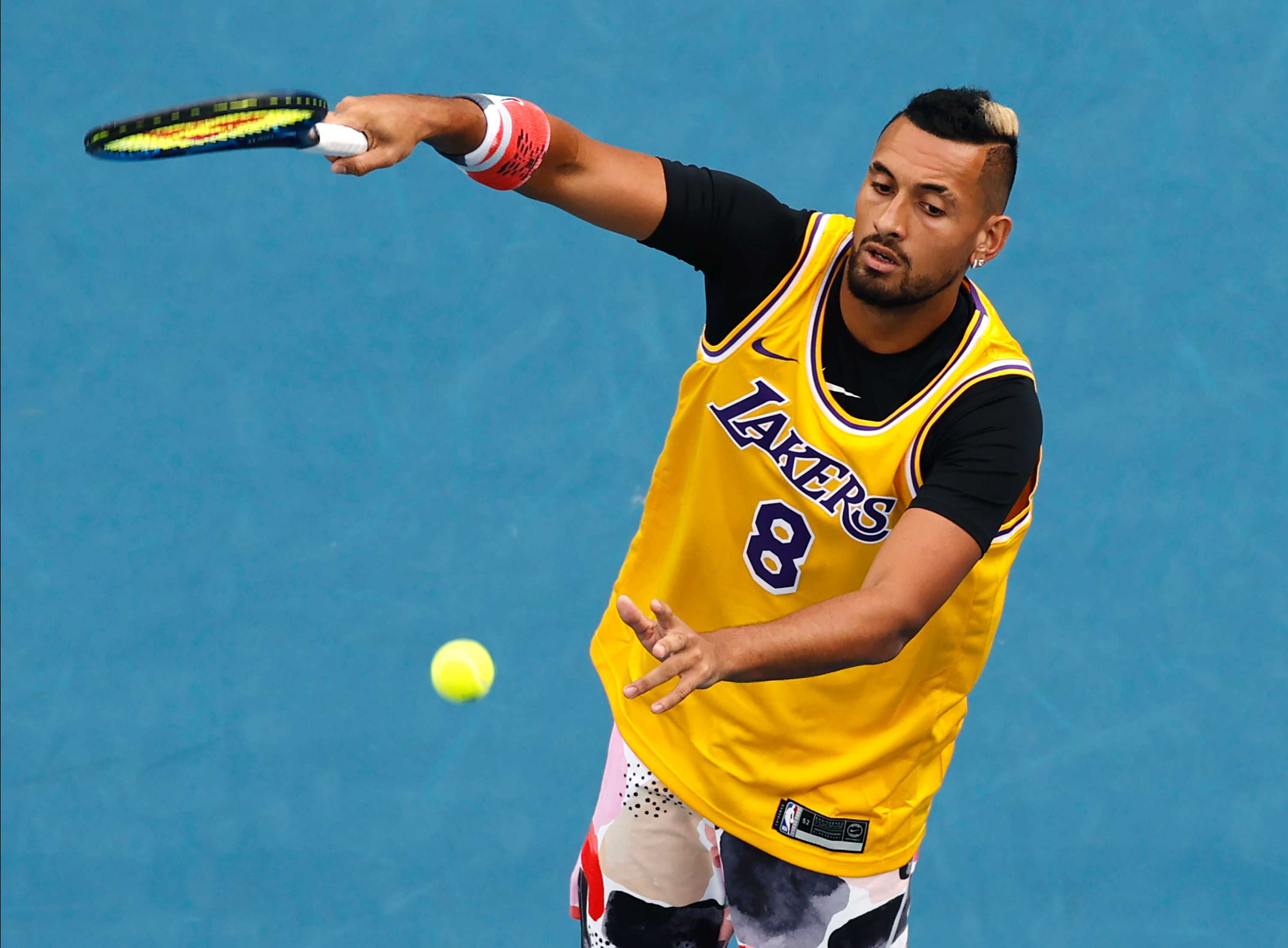 Nick Kyrgios warms up for Australian Open in Kobe Bryant jersey (video) -  NBC Sports