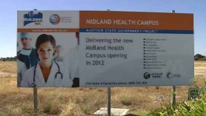 The site of the planned Midland health campus.