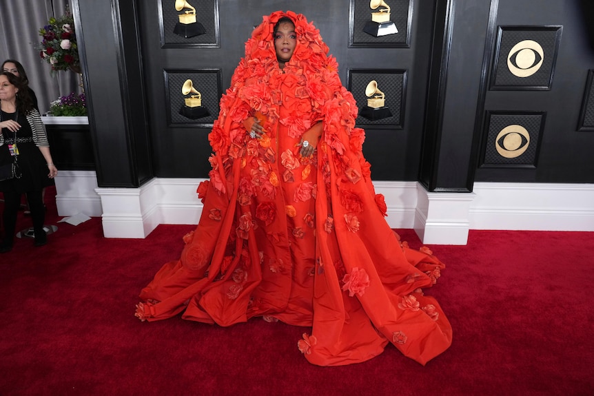 Grammys red carpet: A dress that looks like a garbage bag, double