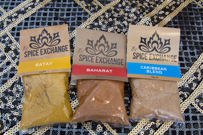 Packets of spice mixes.