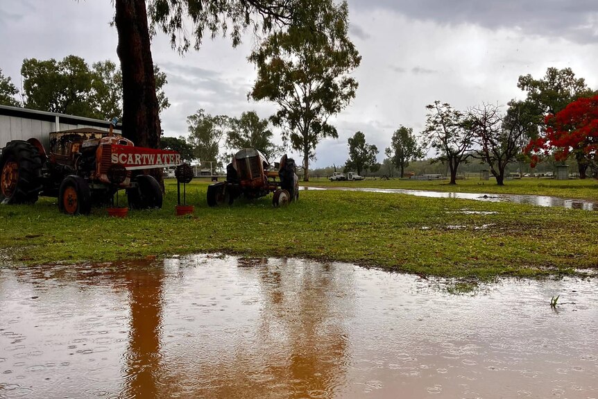 Scartwater station north Queensland covered in water after heavy rains
