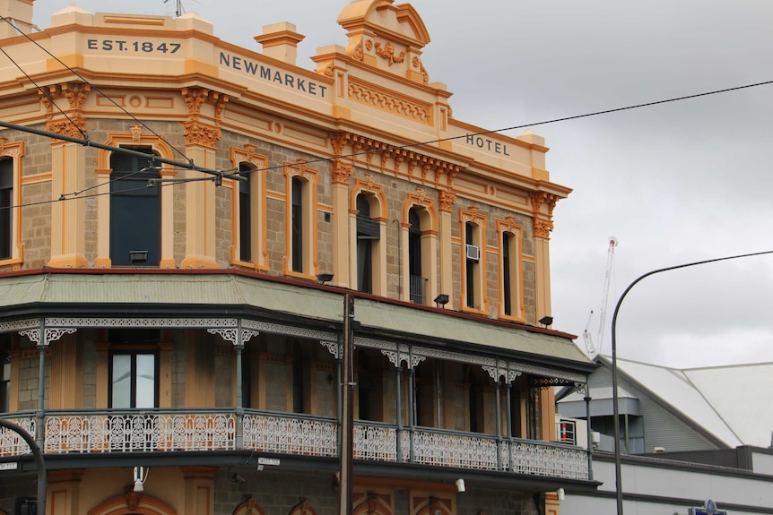 The facade of an historic hotel.