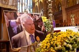 The casket of Bart Cummings lies in St Mary's Cathedral, Sydney, ahead of his state funeral.
