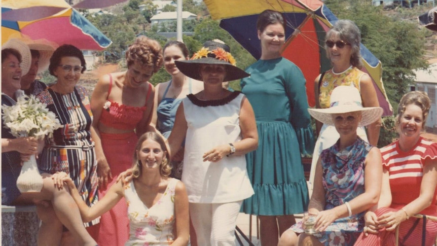 A group of women in the 1960's or 1970's socialising on Cockatoo Island