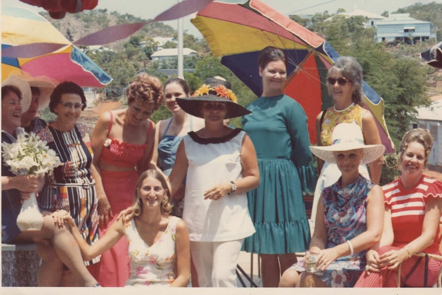 A group of women in the 1960's or 1970's socialising on Cockatoo Island